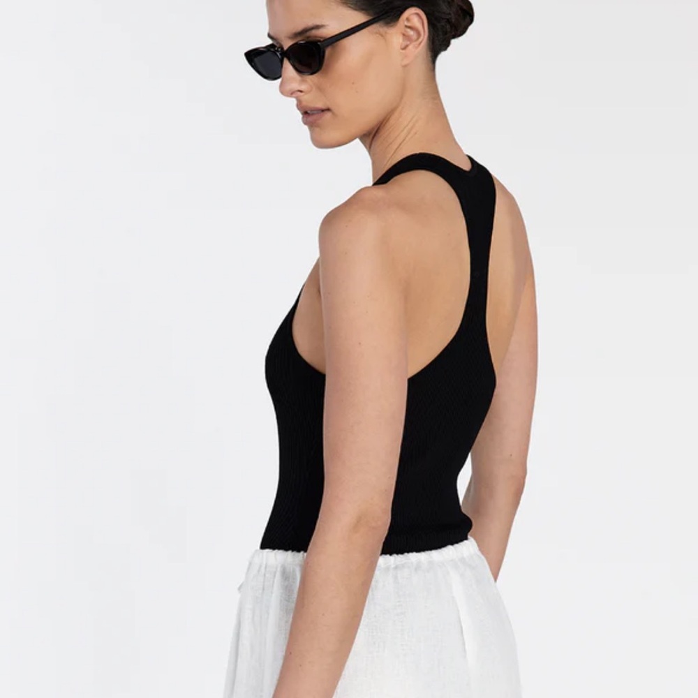 DISSH Black Ribbed Halter Bodysuit - Picture 3 of 7
